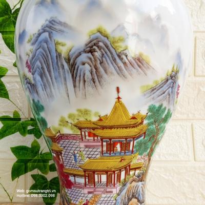 Mai bình họa tiết Sơn Thủy